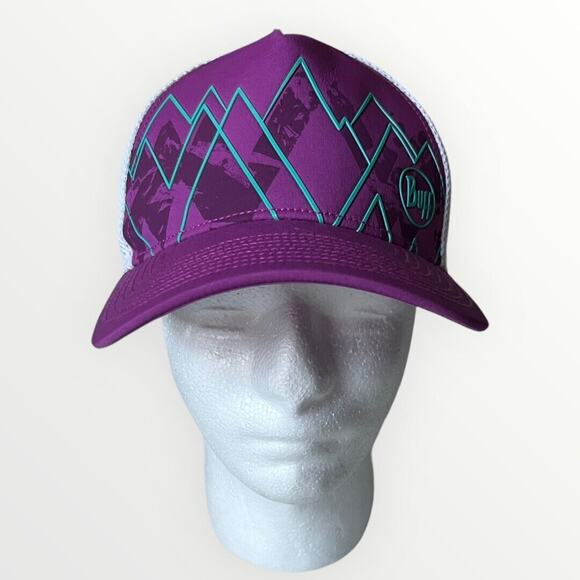 BUFF Women's Trucker Tech Hat Purple, Teal, White Fitted Size S/M - Picture 1 of 16